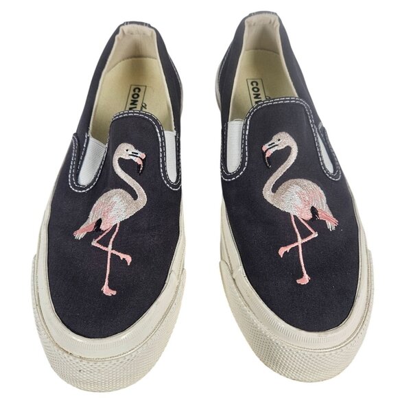 Black Converse chuck Taylor Deck Star 67 Women Slip-On Sneaker Flamingo 8 - Picture 2 of 12